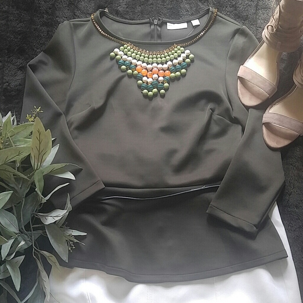 NYC&C ARMY GREEN TOP IN WOMEN